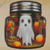 Halloween Ghost In Jar Diamond Painting