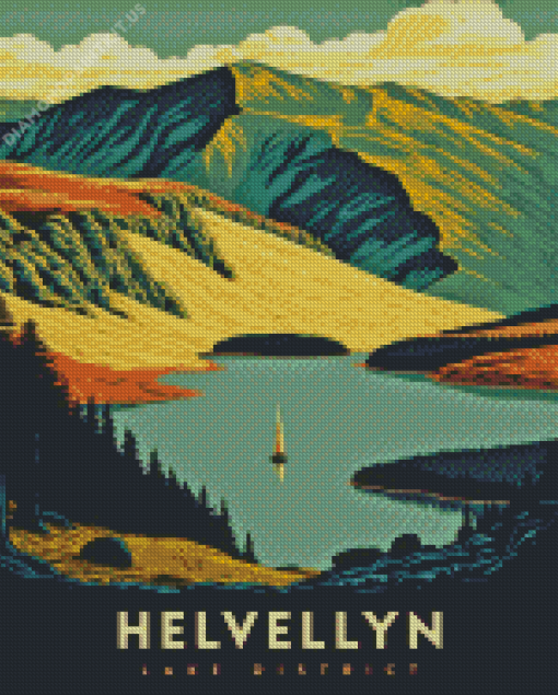 Helvellyn Lake District Poster Diamond Painting