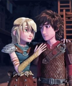 Hiccup and Astrid Diamond Painting