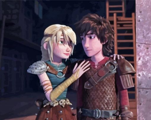 Hiccup and Astrid Diamond Painting