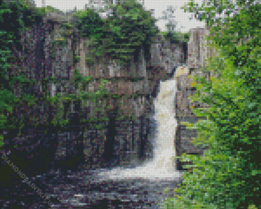 High Force Waterfall Diamond Painting