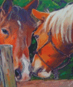 Horse Couple Animals Art Diamond Painting