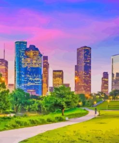 Houston City Skyline Diamond Painting