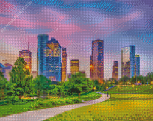 Houston City Skyline Diamond Painting