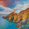 Howth Cliff at Sunset Diamond Painting