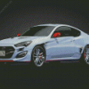 Hyundai Genesis Blue Car Diamond Painting