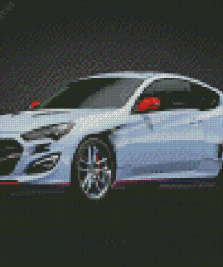 Hyundai Genesis Blue Car Diamond Painting