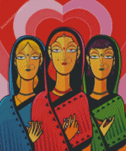 Indian Women Pop Art Diamond Painting