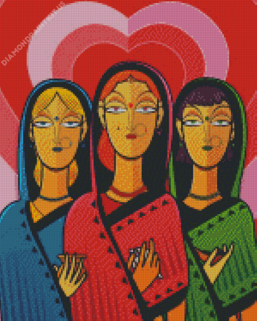 Indian Women Pop Art Diamond Painting