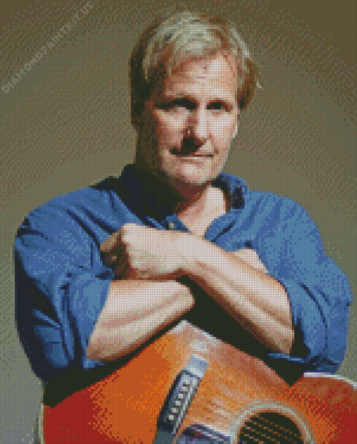 Jeff Daniels With Guitar Diamond Painting