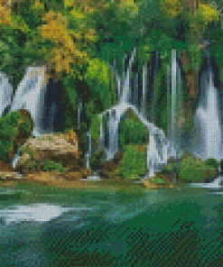 Kravica Waterfall Bosnia Diamond Painting