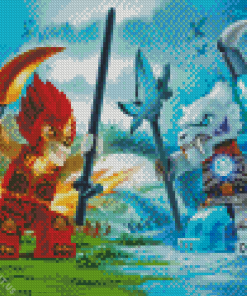 Legends of Chima Ice and Fire Diamond Painting