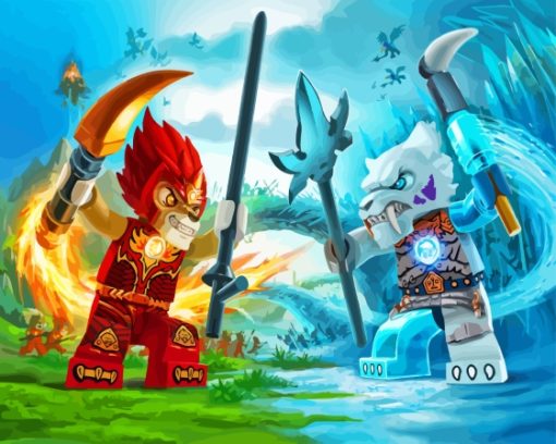 Legends of Chima Ice and Fire Diamond Painting