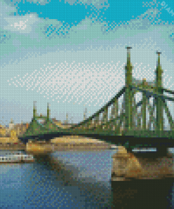 Liberty Bridge In Budapest Diamond Painting
