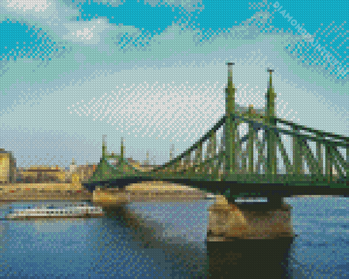 Liberty Bridge In Budapest Diamond Painting