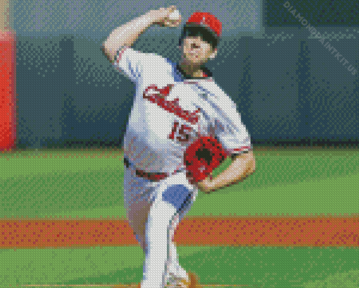 Louisville Cardinals Baseball Player Diamond Painting