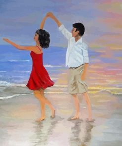 Lovers Dancing on Beach Diamond Painting