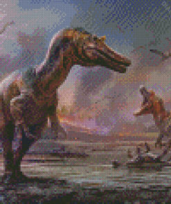 Mad Dinosaurs Fighting Diamond Painting