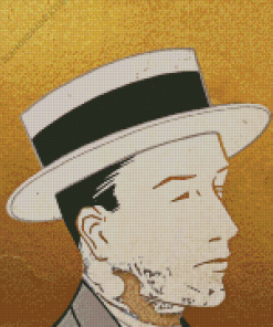 Man With Hat Diamond Painting