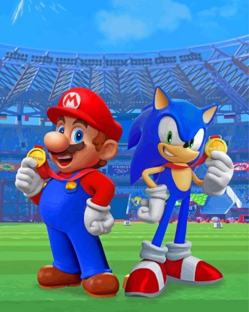 Mario And Sonic Champions Diamond Painting