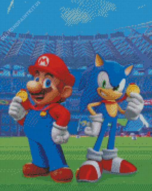 Mario And Sonic Champions Diamond Painting