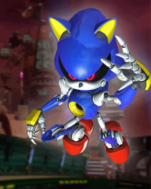 Metal Sonic The Hedgehog Diamond Painting