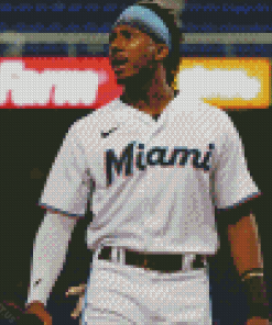 Miami Marlins Baseball Team Player Diamond Painting