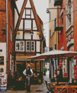 Old Street Buildings in Bremen Diamond Painting