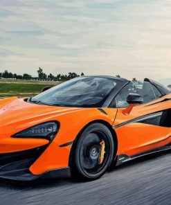 Orange Racing Car Diamond Painting