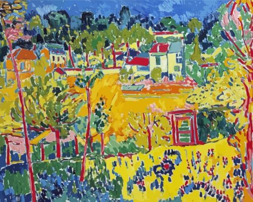 Paysage De Banlieue By De Vlaminck Diamond Painting