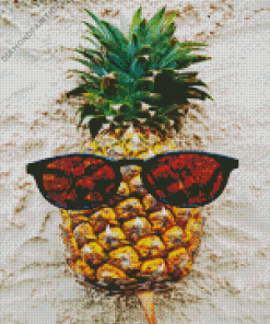 Pineapple Wearing Sunglasses Diamond Painting