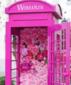 Pink Flower Booth Diamond Painting