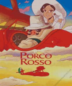 Porco Rosso Animation Diamond Painting