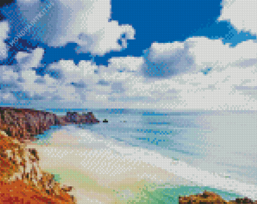 Porthcurno Beach Penzance Diamond Painting