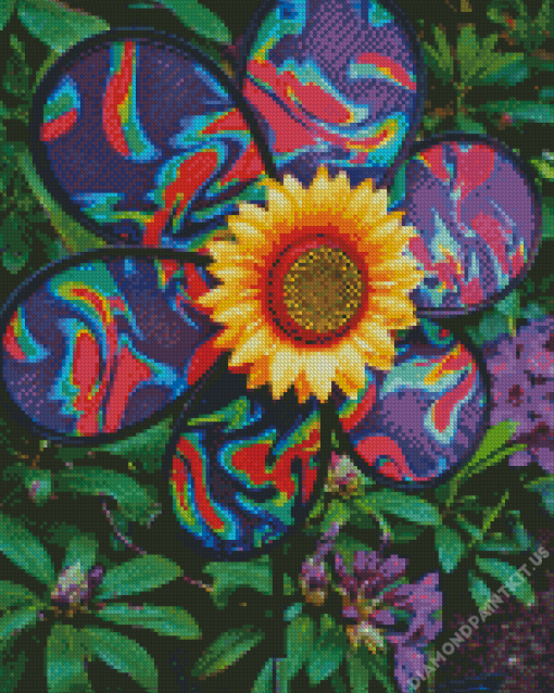 Psychedelic Flower Diamond Painting