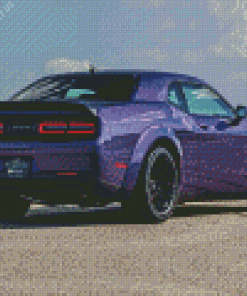 Purple Dodge Challenger Diamond Painting
