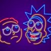 Rick and Morty Neon Light Diamond Painting