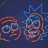 Rick and Morty Neon Light Diamond Painting