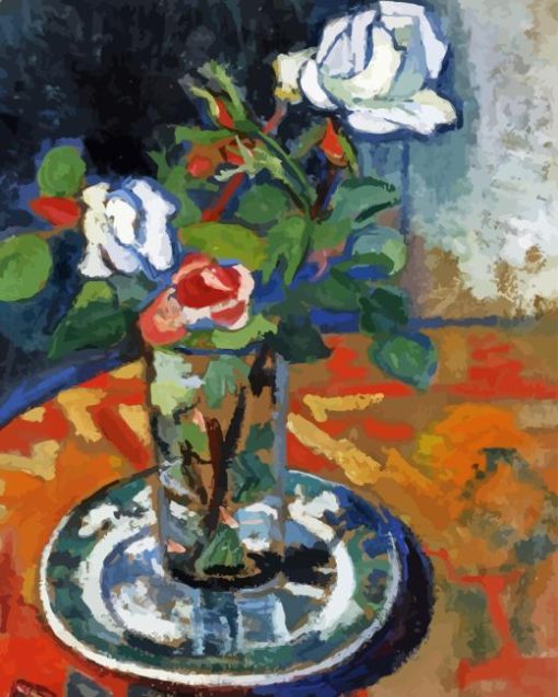Roses in a Vase by Suzanne Valadon Diamond Painting