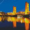 Sacramento Bridge at Night Diamond Painting