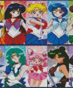 Sailor Scout Characters Diamond Painting