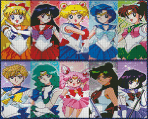 Sailor Scout Characters Diamond Painting