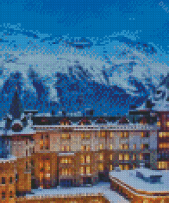 Saint Moritz City Building Diamond Painting