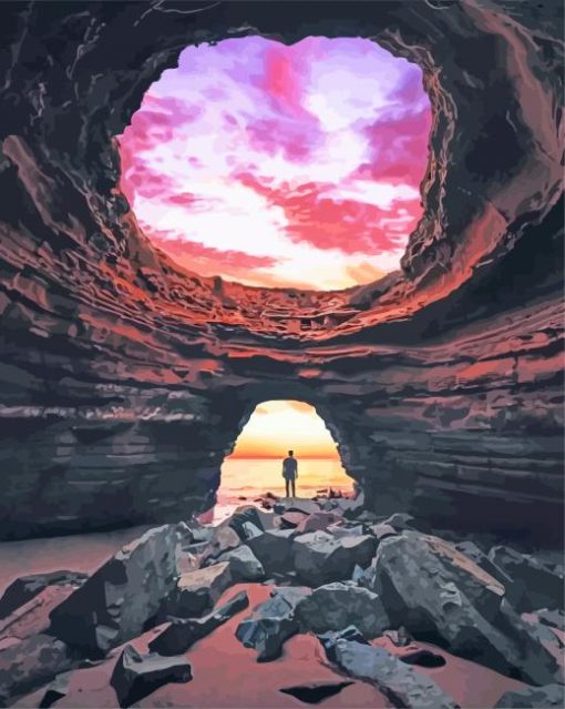 San Diego Sunset Cave Diamond Painting