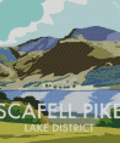 Scafell Pike Lake Poster Diamond Painting