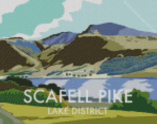 Scafell Pike Lake Poster Diamond Painting