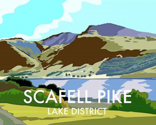 Scafell Pike Lake Poster Diamond Painting