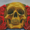 Scary Skulls And Roses Diamond Painting