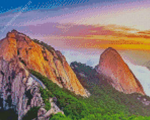 Seoraksan Mountain Sunset Diamond Painting