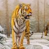 Siberian Tiger In Snow Diamond Painting